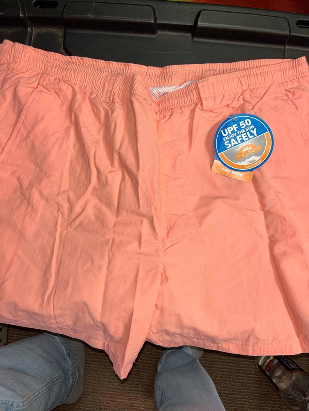 Men's Athletic Pull-On Shorts in Coral with UPF 50 Protection brand new size XXL